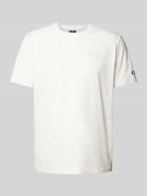 CHAMPION T-Shirt mit Logo-Stitching in Offwhite, Größe XS