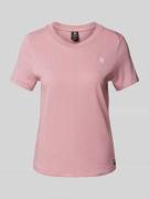 G-Star Raw T-Shirt mit Label-Details Modell 'Front seam' in Rosa, Größ...