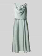 Vera Mont Knielanges Cocktailkleid mit Wasserfall-Ausschnitt in Mint, ...