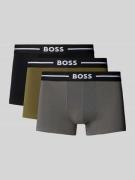 BOSS Trunks mit elastischem Label-Bund im 3er-Pack in Oliv, Größe M