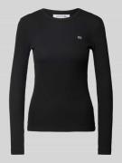 Lacoste Sport Longsleeve mit Label-Badge in Black, Größe 34