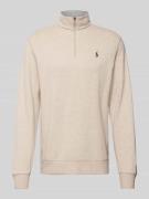 POLO RALPH LAUREN Sweatshirt mit Logo-Stitching in Offwhite, Größe L