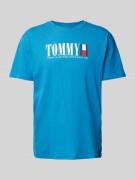 Tommy Jeans T-Shirt mit Label-Print in Blau, Größe M