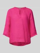 ZABAIONE Bluse aus Leinen mit 3/4-Arm Modell 'LUCIA' in Pink, Größe XL