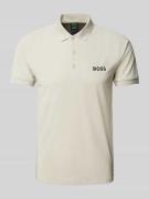 BOSS Green Poloshirt mit Label-Print Modell 'Patteo' in Beige, Größe L