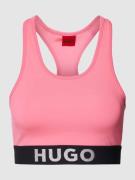 HUGO Crop Top mit Label-Detail Modell 'Darinella' in Neon Pink, Größe ...