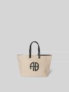 Anine Bing Tote Bag mit Label-Applikation in Beige, Größe 1