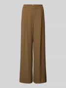 Jake*s Collection Wide Leg Stoffhose mit Bundfalten in Oliv, Größe 38