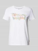 Levi's® T-Shirt mit Label-Print Modell 'HIBISCUS' in Offwhite, Größe S