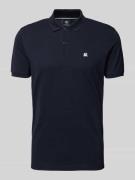 Lerros Slim Fit Poloshirt mit Logo-Stitching in Marine, Größe M