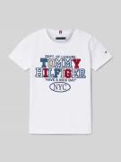 Tommy Hilfiger Kids T-Shirt mit Rundhalsausschnitt in Weiss, Größe 116