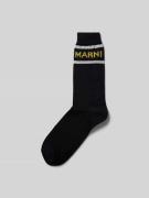 Marni Socken mit Label-Print in Black, Größe L