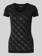 Guess T-Shirt mit Label-Details in Black, Größe M