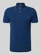 POLO RALPH LAUREN Custom Slim Fit Poloshirt mit Logo-Stitching in Mari...