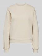 Gina Tricot Sweatshirt mit Rundhalsausschnitt in Offwhite, Größe L