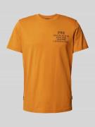 PME Legend T-Shirt mit Statement- und Label-Print in Orange, Größe L