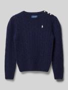 Polo Ralph Lauren Kids Wollpullover mit Zopfmuster Modell 'CABLE' in M...