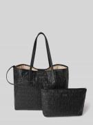 Guess Handtasche mit Label-Applikation Modell 'VIKKY II' in Black, Grö...