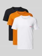 HUGO Regular Fit T-Shirt mit Rundhalsausschnitt im 3er-Pack in Orange,...