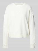 Marc O'Polo Denim Sweatshirt aus  Wolle mit Label-Print in Offwhite, G...