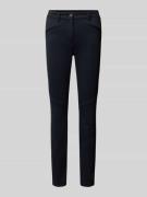 Marc Cain Slim Fit Hose mit Ziernähten in Black, Größe 36