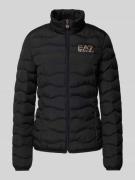 EA7 Emporio Armani Steppjacke mit Label-Print in Black, Größe XL