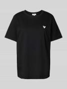 s.Oliver RED LABEL T-Shirt mit Motiv-Stitching Modell 'Heart' in Black...