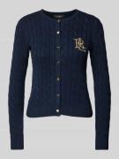 Lauren Ralph Lauren Cardigan mit Zopfmuster Modell 'RALHAN' in Marine,...