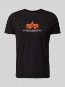 Alpha Industries T-Shirt mit Label-Print in Black, Größe L