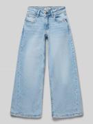 Garcia Used-Look-Jeans mit weitem Bein in Hellblau, Größe 140