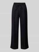 OPUS Wide Leg Leinenhose mit Tunnelzug Modell 'Marou Ros' in Black, Gr...