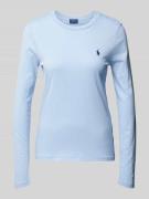 POLO RALPH LAUREN Longsleeve mit Label-Stitching in Bleu, Größe L