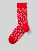 Happy Socks Socken mit Motiv-Print Modell 'Bow' in Rot, Größe 36-40