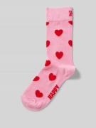 Happy Socks Socken mit Motiv-Print Modell 'Heart' in Rosa, Größe 36-40