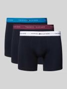 Tommy Hilfiger Boxershorts mit elastischem Label-Bund im 3er-Pack in D...