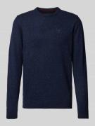 Barbour Strickpullover mit Label-Stitching Modell 'Tisbury' in Marine,...