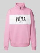 Puma Sweatshirt mit Stehkragen in Rosa, Größe L