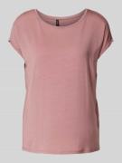 Vero Moda T-Shirt in unifarbenem Design Modell 'AVA' in Rosa, Größe S