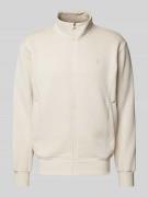 G-Star Raw Sweatjacke mit Stehkragen in Offwhite, Größe XXL