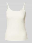 Vero Moda Trägertop mit Strukturmuster Modell 'SNOW WHITE' in Weiss, G...