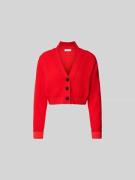 Victoria Beckham Strickjacke aus Schurwoll-Mix in Rot, Größe L