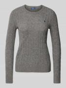 Polo Ralph Lauren Pullover mit Zopfmuster Modell 'JULIANNA' in Mittelg...