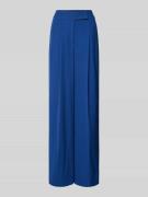 Luisa Cerano Wide Leg Stoffhose mit Bundfalten in Royal, Größe 34