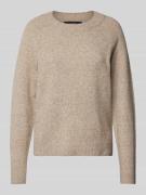 Vero Moda Strickpullover in Melange-Optik Modell 'DOFFY' in Beige Mela...