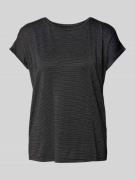 Vero Moda Top mit Rundhalsausschnitt Modell 'LAVA' in Black, Größe L