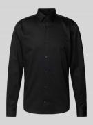 JOOP! Slim Fit Business-Hemd mit Kentkragen Modell 'Pit' in Black, Grö...