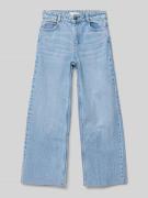 Mango Flared Fit Jeans aus reiner Baumwolle in Hellblau, Größe 128