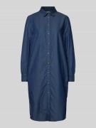 Christian Berg Woman Knielanges Hemdblusenkleid in Denim-Optik in Mari...