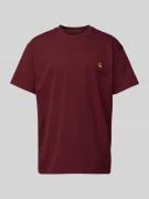 Carhartt Work In Progress T-Shirt mit Label-Stitching in Bordeaux, Grö...