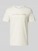 Lindbergh T-Shirt mit Label-Statement-Print in Offwhite, Größe L